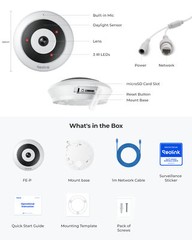 Reolink 6MP 360° Panoramic Fisheye PoE Camera Smart Human Detection 2-Way Audio