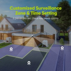 SANNCE 5MP Wireless Pan&Tilt Color Security Camera System 10CH NVR Two Way Audio