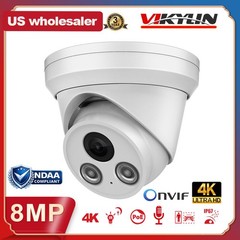 10pcs Vikylin 4K 8MP Security IP Camera Mic POE IR 30m Outdoor Indoor Onvif RTSP