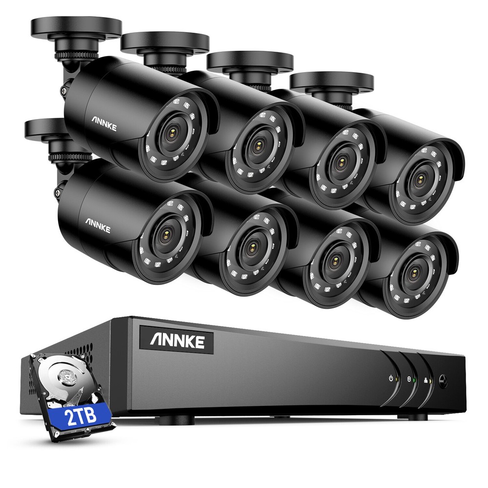 ANNKE 1080P CCTV Security Camera System 3K 5MP Lite 8CH DVR Outdoor AI Detection