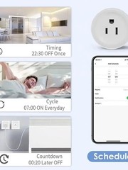 Tuya 10A Smart WiFi Plug US Outlet App Remote Works with Alexa Google