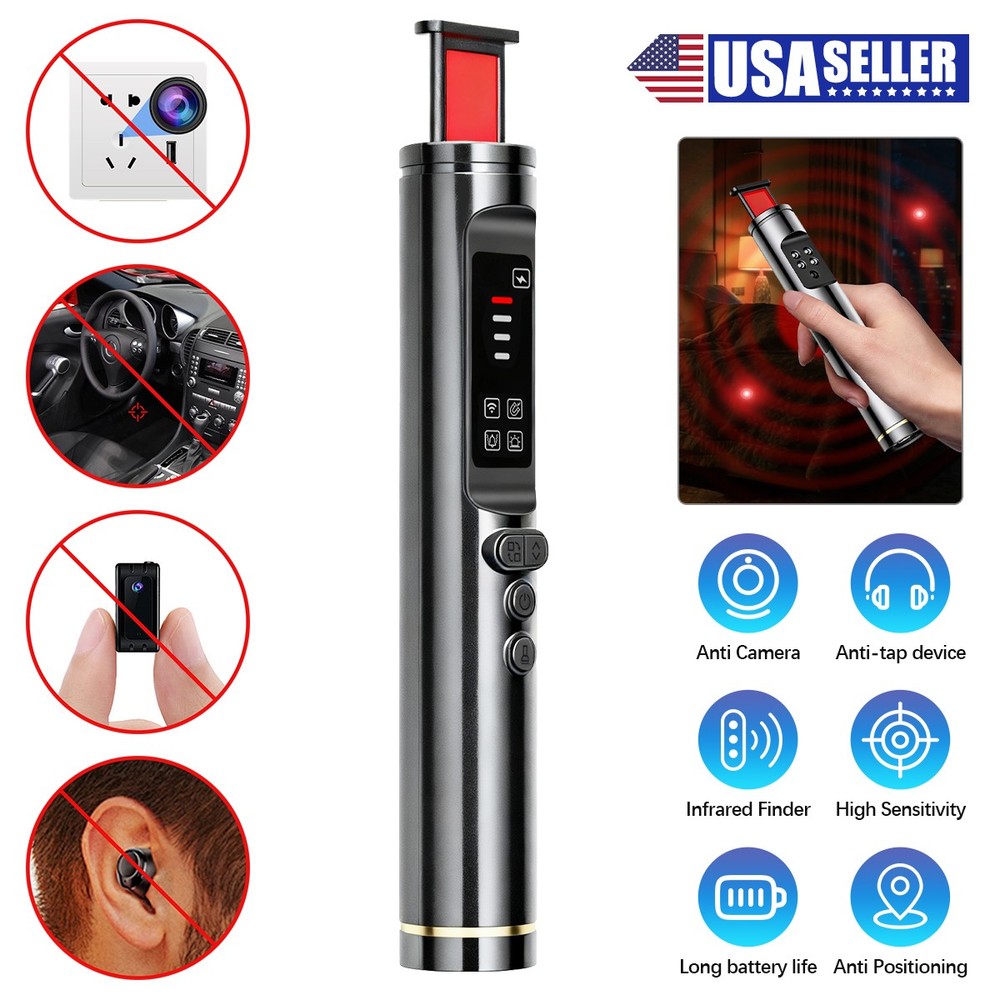 Mini RF Detector 4 Sensitivity Levels 20H Battery Type-C Rechargeable for Travel