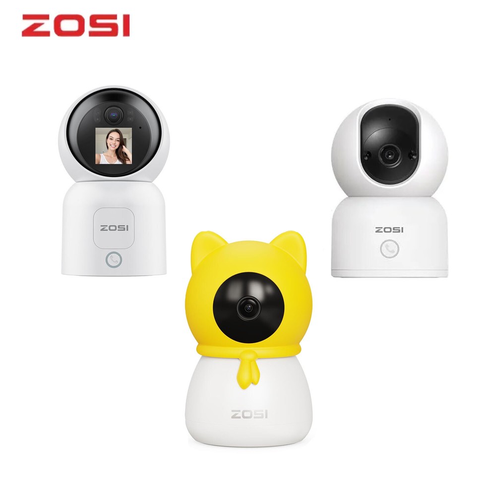ZOSI PT Security WiFi Video Camera 3MP/4MP Remote View Baby Monitor 2-Way Audio