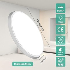 Motion Sensor Ceiling Light Wired – 12 Inch 12Inch, 12in Round