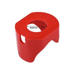 30mm Plastic Two Feet Push Switch Button Protective Cover 2pcs Red
