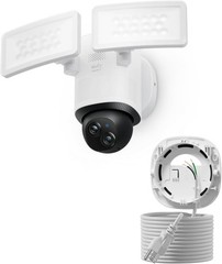 eufy Outdoor Floodlight Security Camera E340 & 20ft AC Cable 360° PTZ Wi-Fi