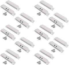 10 Sets Wired Door & Window Alarm Magnetic Contact Sensors with Adhesive Tape