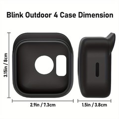 Silicone Case Cover for Blink Outdoor 4 Gen- Weatherproof Protective Skin Black