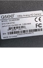 Q-See QCA8050BA 1080P Analog HD Color Bullet Security Camera Gray Used