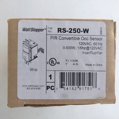 Watt Stopper Rs250-wpir Convertible Occupancy Sensor 0-600 Watts 120 Volts Ac