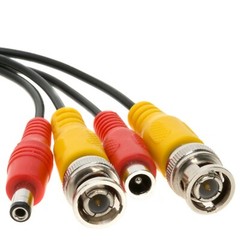 10ft CCTV Cable Security Camera Siamese Wire BNC DC Power Video White Black