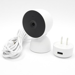 Google Nest Security Cam Indoor 1080p Wired 2nd Generation (White Snow) GJQ9T