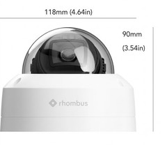 NEW IN BOX Rhombus Systems R120 128GB 2MP 2.8mm FL Dome Camera