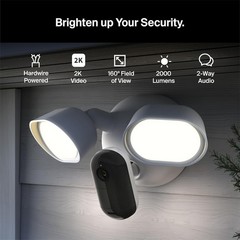 Arlo FLW2001-100NAR Wired Floodlight Security Camera,White New Retail Box