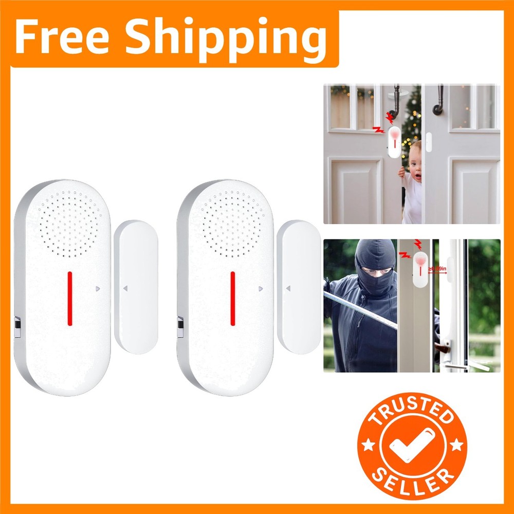 Loud 95DB Door Window Alarm with Magnetic Sensor – Safe Home Essential 2 Pack