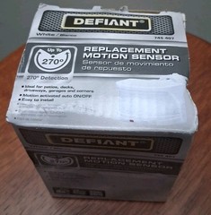 DEFIANT 270 DEGREE REPLACEMENT OUTDOOR MOTION SENSOR HARDWIRED 120V LIGHT WHITE