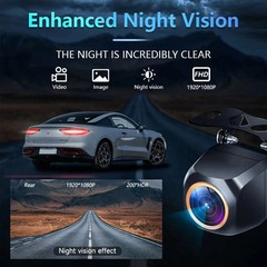 GcPaSr AHD 1920x1080P Car Rear View Camera 200° Fisheye Golden Lens Full HD Nigh