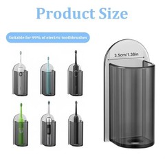 Electric Toothbrush Wall Mount, Wall Toothbrush Holder for Bathroom, Clear