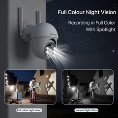 ANRAN Outdoor Wireless Security Camera Wifi 360° PTZ Solar Battery Powered IP66