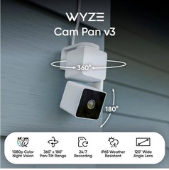 WYZE Cam Pan HD WiFi 360° Pan/Tilt/Zoom Motion Detect Night Vision In/Outdoor