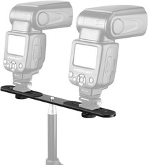 Professional 1/4″ Screw Dual Camera Flash Bracket – Max 6.6LB Load Capacity