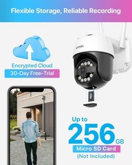 ZOSI 4K C296 PTZ Wireless WIFI Security IP Camera Outdoor Home System Zoom
