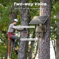 4G LTE Cellular Solar Security Camera 2.5K Wireless Outdoor 360 View No WiFi