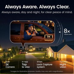 Aosu SolarCam T2 Pro 3K Wireless Solar Outdoor Security Cameras 2 Pack