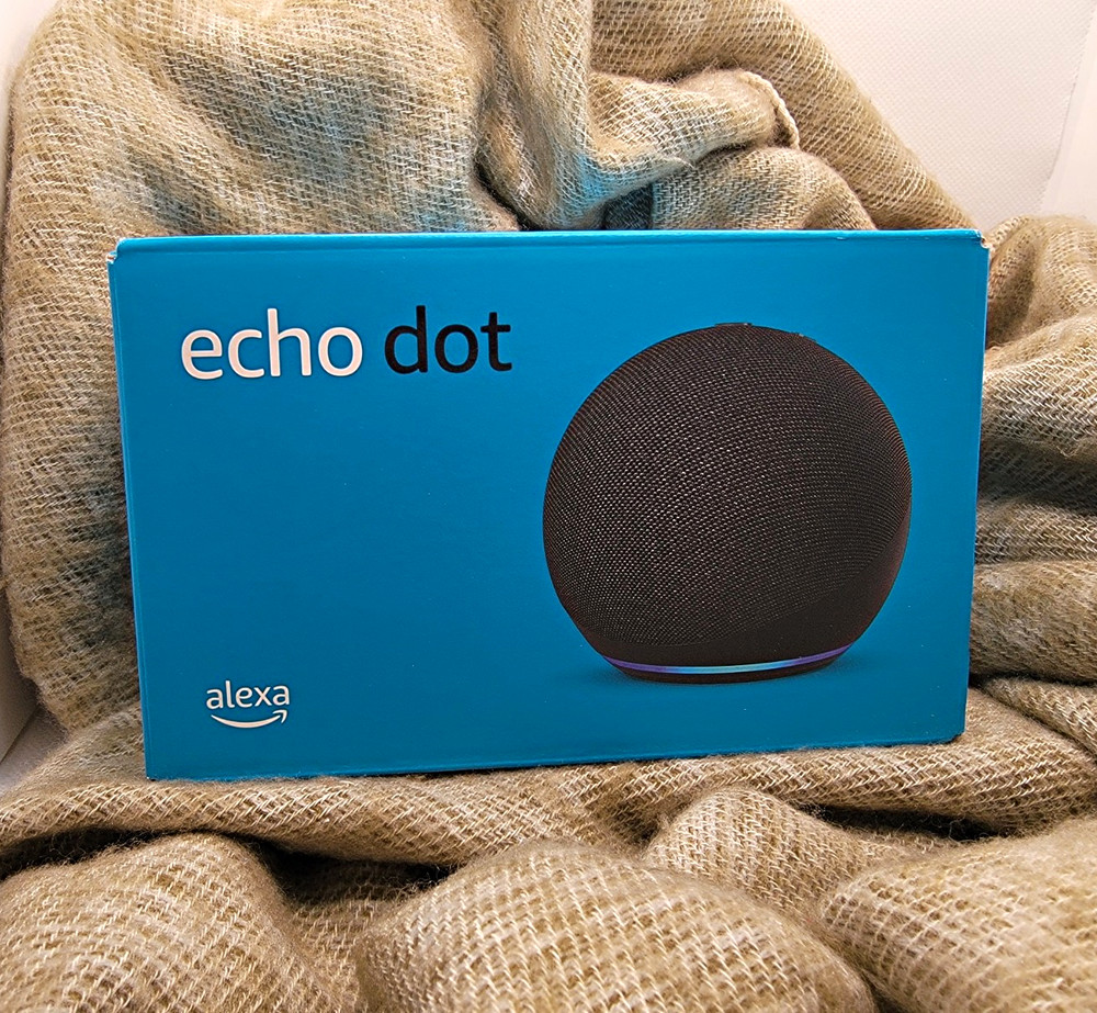 Amazon Echo Dot (5th Gen) Smart Speaker, Alexa, Bluetooth/Wi-Fi, Black, Unopened
