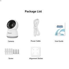 JENNOV 3MP PTZ Security Camera Indoor WiFi IR Color Night Vision Camera