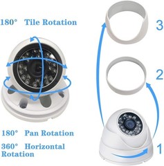 2MP Dome TVI AHD CCTV 4IN1 Camera Color Night Vision Metal Housing 2.8mm