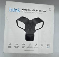NEW Blink Wired Floodlight Camera HD Smart Security Cam Alexa Sealed – Black