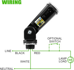 2-Pack, Dusk to Dawn/Day Night Sensor, Photoelectric Switch, Photo Cell Sensor,