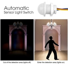 2 Pcs PIR Motion Sensor Smart Switch Infrared Light 110V to 220V Time Delay