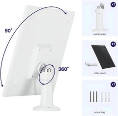 Solar Panel for Ring Stick Up Cam & Spotlight Battery 5V 6W White