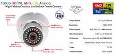 High Resolution CCTV Security Camera indoor outdoor HD Dome Camera AHD CVI TVI