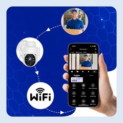 4Pcs Wireless Security Camera System Outdoor WiFi Pan/Tilt Solar Battery Powered