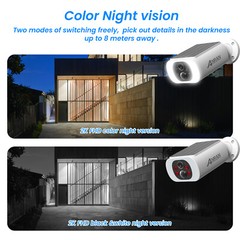 ANRAN 5MP Wireless Solar Security Camera System Outdoor WiFi Home Battery Camer