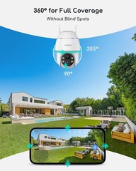 4MP Solar Security Camera Wireless Outdoor System 4 Cam-Kit 360°PTZ Night Vision