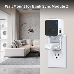 Wall Mount for Blink Sync Module 2 with Short Cable – save Space – No Messy Wire