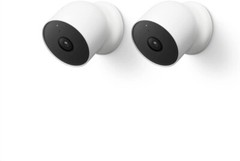 Google Nest Cam (Battery) Indoor/Outdoor Wireless Smart Security Camera (2 Pack)