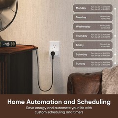 2PACK WiFi Smart Plug Socket Works with Alexa Google Home 1800W US Smart Outlet