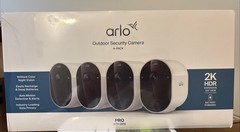 Arlo Pro 6th Gen 2K HDR Wireless Security Cameras Outdoor 4 Cam Kit White 2025