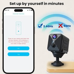 Mini Wireless Security Camera with Night Vision & Long-Lasting Battery Life