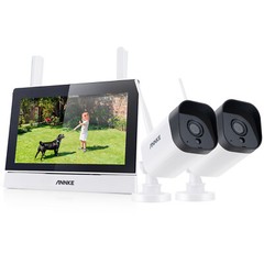 ANNKE Wireless 4CH NVR 7″ Monitor 3MP Audio Security Camera System Two-Way Audio