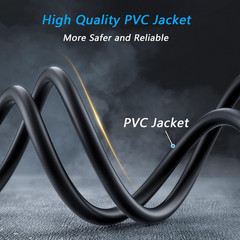 2 Pack 90 Degree DC Power Pigtails Cable, DC 5.5MM X 2.5MM Male Plug