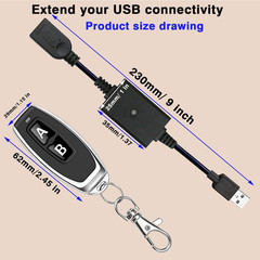 DC 5V USB Wireless Remote Control Switch,3A Heavy Duty RF Relay Power Switch (Po