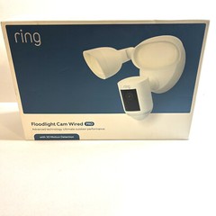 🔥 New Ring Floodlight Cam Wired Pro w/ Birds Eye View 3D Motion Detection White