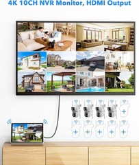 4MP Wireless CCTV Camera Security System Auto Track PTZ WiFi Surveillance Camera