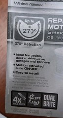 DEFIANT 270 DEGREE REPLACEMENT OUTDOOR MOTION SENSOR HARDWIRED 120V LIGHT WHITE